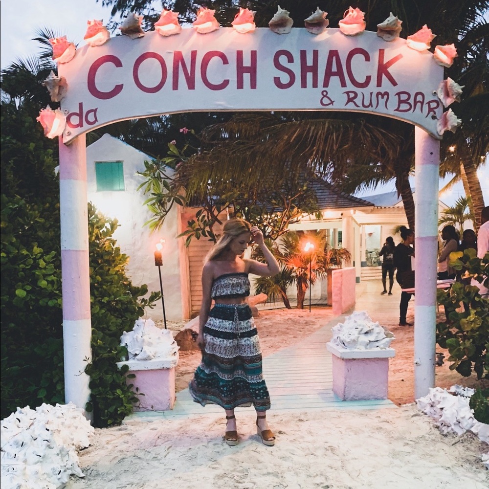 Two piece flowy skirt and top set